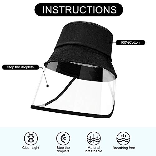 Homealexa Sombrero de Protección, Gorra anti-UV, con Protección transparente para Visera para Niños para Vacaciones, Pesca, Viajes, Playa