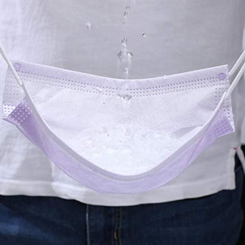 Honmao 100 unidades, púrpura y rosa, orejas colgantes, cobertura, adecuado para diferentes emociones, diversión, fácil de respirar, necesidades diarias