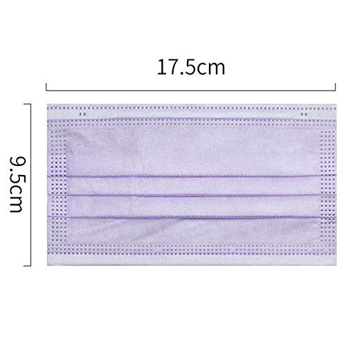 Honmao 100 unidades, púrpura y rosa, orejas colgantes, cobertura, adecuado para diferentes emociones, diversión, fácil de respirar, necesidades diarias