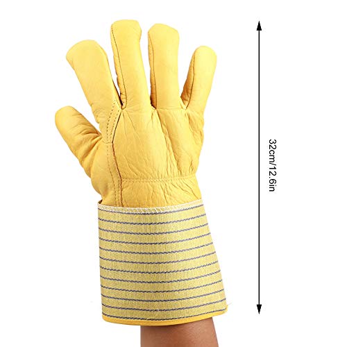 Hopcd Guantes criogénicos, -180 ℃ a -250 ℃ Guantes Impermeables de protección de Manos con nitrógeno líquido para Trabajo de Seguridad congelado, a Prueba de Viento, Manguito Largo, Unisex