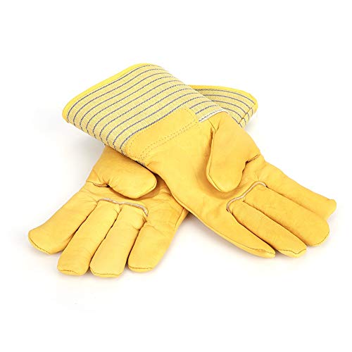 Hopcd Guantes criogénicos, -180 ℃ a -250 ℃ Guantes Impermeables de protección de Manos con nitrógeno líquido para Trabajo de Seguridad congelado, a Prueba de Viento, Manguito Largo, Unisex