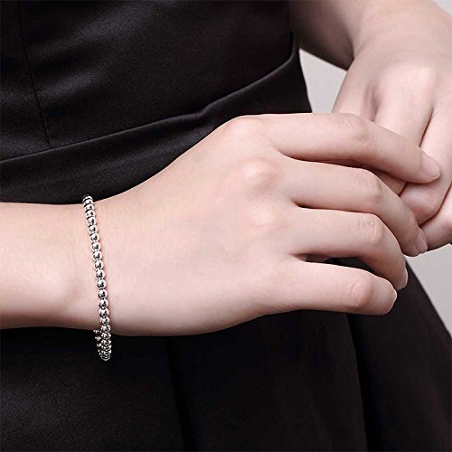 Hosaire Elegante y con Estilo Pulsera de Plata de Flor de la Perla Pulseras Mujeres de la Joyería Accesorios