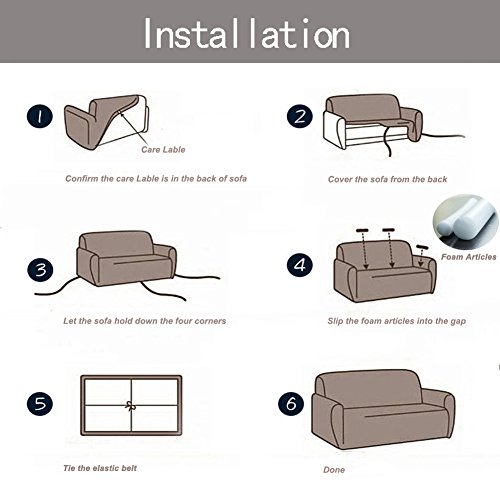 HOTNIU Funda Elástica de Sofá Funda Estampada para sofá Antideslizante Protector Cubierta de Muebles (Dos Plazas, Modelo_sx)