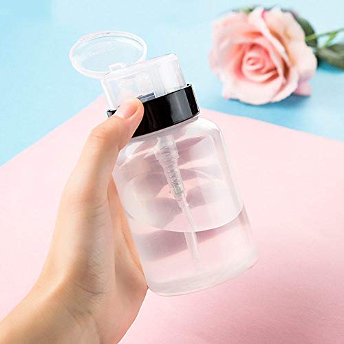 Househome 200 ML Mode portátil Touch Bomba, Bomba de removedor de Esmalte de uñas, Botella de plástico vacío de dispensador, Recipiente de cosmética de Botella vacío