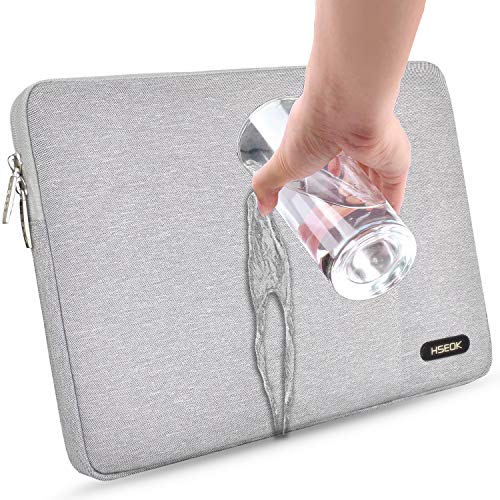 Hseok Funda Blanda Maletín Impermeable para Ordenador Portátil, Estilo Elegante Bolsa Protectora, Ideal por 15,6 Pulgadas DELL/Ausu/Acer/HP/Toshiba/Lenovo, Color Negro/Gris/Gris Oscuro/Rosa