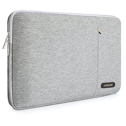 Hseok Funda Blanda Maletín Impermeable para Ordenador Portátil, Estilo Elegante Bolsa Protectora, Ideal por 15,6 Pulgadas DELL/Ausu/Acer/HP/Toshiba/Lenovo, Color Negro/Gris/Gris Oscuro/Rosa
