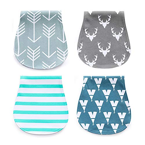 Httzhongchuang Toalla de HIPO de algodón para bebés, Toalla de Lactancia Impermeable de Tres Capas, Almohadilla de Saliva para bebés, Ciervos