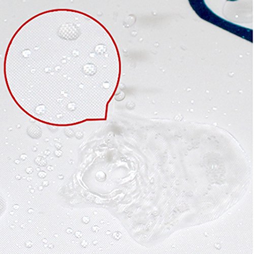 HuaForCity Cortina Baño, EVA Cortinas de Ducha/Bañera 200X200cm, Impermeable, Antimoho, Antibacteriano,Ganchos Patrón Mediterráneo