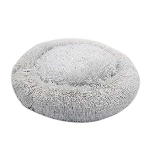 huangThroStore Cama calmante para Perros y Gatos, Cama de Felpa para Cachorros y Perros, café, 80 cm