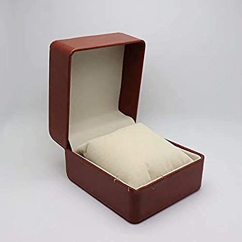 HUATINGRHPM Caja de Reloj, Caja de empaquetado de la Caja Redonda de la Caja de Reloj de Cuero de la PU con la pequeña Caja de la Tabla de la Almohada, Red