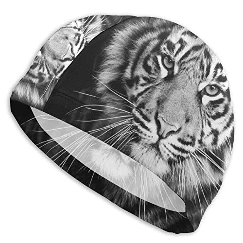 Huatongxin White Tiger - Gorro de natación unisex