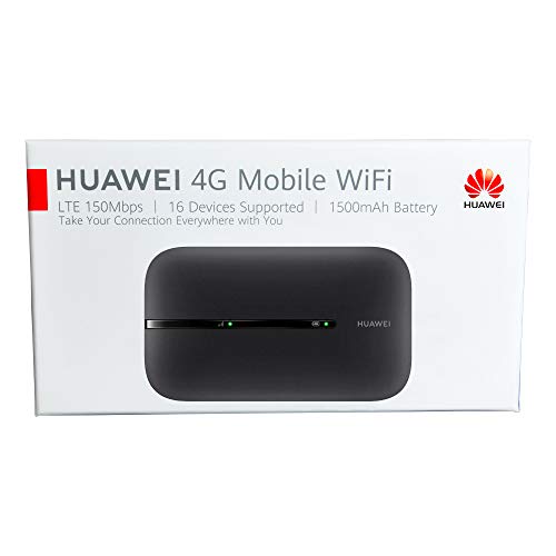 HUAWEI 4G Mobile WiFi - Mobile WiFi 4G LTE (CAT4) Piunto de acceso, Velocidad de descarga de hasta 150Mbps, Batería recargable de 1500mAh, No se requiere configuración, Wi-Fi portátil para viajes de o
