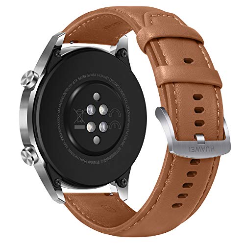Huawei Watch GT2 Classic - Smartwatch con Caja de 46 Mm (Hasta 2 Semanas de Batería, Pantalla Táctil Amoled de 1.39", GPS, 15 Modos Deportivos, Llamadas Bluetooth), marrón