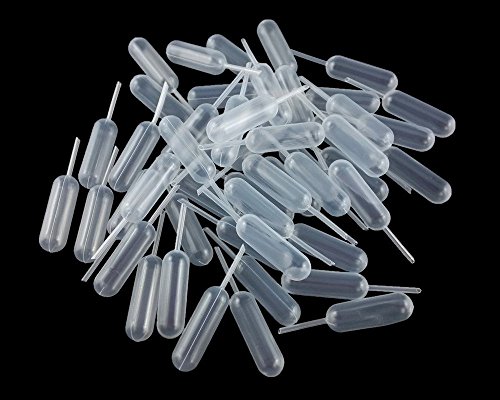 hugestore 100 pcs Mini claro 4 ml plástico pipetas de transferencia desechables cuentagotas para Laboratorio cosméticos