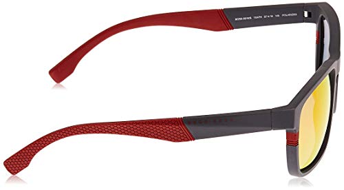 Hugo Boss BOSS 0916/S 7H 1XA Gafas de sol, Rojo (Mtgreydkred/Red Grey Speckled Pz Oleop), 57 Unisex-Adulto