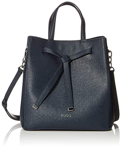 HUGO - Victoria Drawstring, Bolsos bandolera Mujer, Azul (Night Blue), 14x26x23 cm (B x H T)