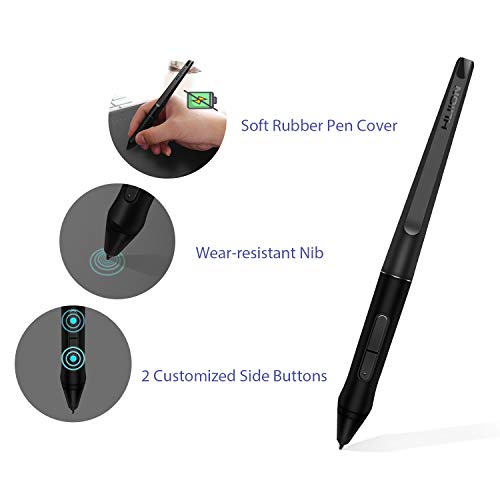 HUION PW500 Lápiz Óptico Sin Batería Tableta gráfica de 8192 Niveles Lápiz Digital Compatible con Q11K V2, WH1409 V2, HS611, Q620M, KAMVAS GT 191 V2, Pro 20, Pro 22, Pro 22 2019