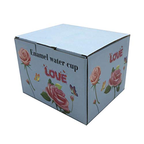 HUISHENG Esmaltes Taza Te Flor Mariposa,Mug Café Vidrio Cuchara, Regalos Navidad Cumpleaños Aniversario Originales para Mujer Mama Madre Abuela Maestra Novia Niñas Amigas (rojo)