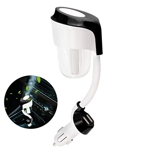 Humidificador Aromaterapia,JiaMeng Difusor 1 2 USB del Aroma del ambientador del ambientador del purificador del Aire del humectador de Vapor casero Auto Auto 12V - JMJS022