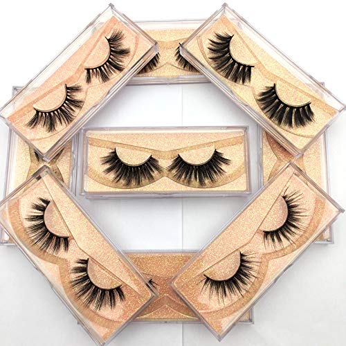 HXUJ 20 Pares Venden al por Mayor 15 pestañas Cruzadas pestañas de Ojo de visón Estilo Faux 3D