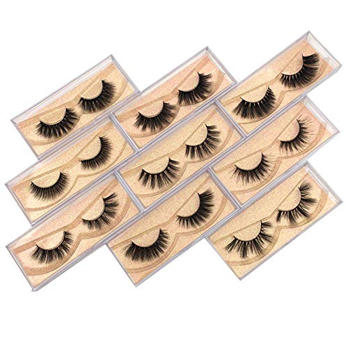 HXUJ 20 Pares Venden al por Mayor 15 pestañas Cruzadas pestañas de Ojo de visón Estilo Faux 3D