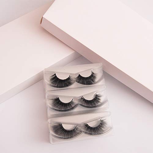 HXUJ 30 Pares de pestañas de visón 3D Mezcla de pestañas de visón al por Mayor Faux cils Falsa Tira Completa con Bandeja sin Caja de Embalaje Falsa Ojo