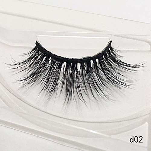 HXUJ 30 Pares de pestañas de visón 3D Mezcla de pestañas de visón al por Mayor Faux cils Falsa Tira Completa con Bandeja sin Caja de Embalaje Falsa Ojo