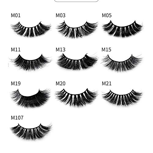 HXUJ 50 Pares de pestañas de visón 3D Hechas a Mano al por Mayor pestañas de visón pestañas postizas Naturales pestañas Populares Maquillaje de pestañas mix-17
