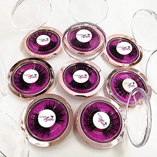 HXUJ 50 Pares de Venta al por Mayor 18 pestañas Transparentes Estilo Banda pestañas postizas visón visón 3D pestañas Hechas a Mano