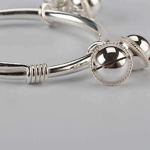 HYKJ Bebé Bell Pulsera bebé Plata del Dedo del pie Anillo 999 niño Hombre y niña Pierna Pierna Cadena de pies