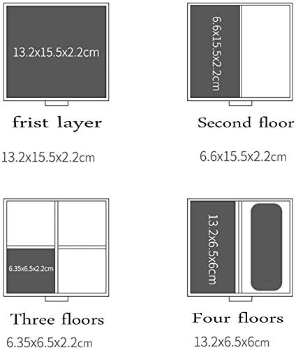 HYLL Armarios y Capuchas Am Organizador están Hechas de Madera Caja de Pulsera colección de joyería de Almacenamiento Organizador del Armario con 4 Grandes Capas de Espejo de Regalo