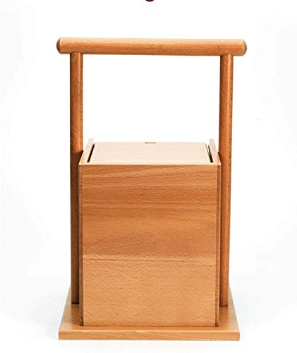 HYLL Armarios y Capuchas Am Organizador están Hechas de Madera Caja de Pulsera colección de joyería de Almacenamiento Organizador del Armario con 4 Grandes Capas de Espejo de Regalo