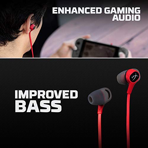 HyperX HX-HSCEB-RD Earbuds - Auriculares con micrófono Integrado, color rojo