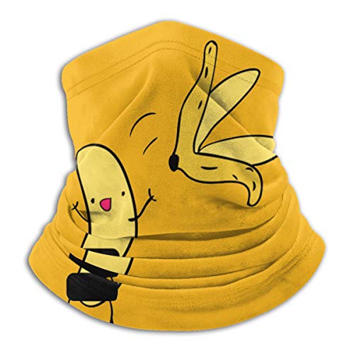 HYUS Divertido Naked Banana Microfiber Neck Warmer Diadema Bufanda Mascarilla Invierno al Aire Libre Deportes para Hombres y Mujeres