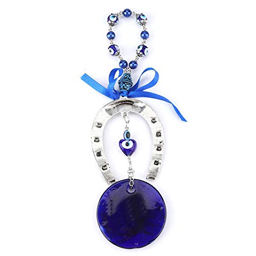 Hztyyier Adorno de Perlas de Mal de Ojo Azul Turco Amuleto Delicado Colgante de Vidrio Azul Inicio Lucky Protection Decoración Colgante de Pared - D