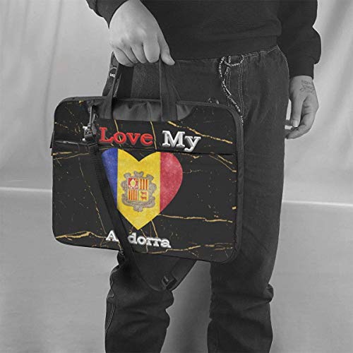 I Love My Andorra Heart Flag Bolso para portátil Bolso de Hombro Bolso para computadora Bolso de maletín Bolso de Hombro Inclinado