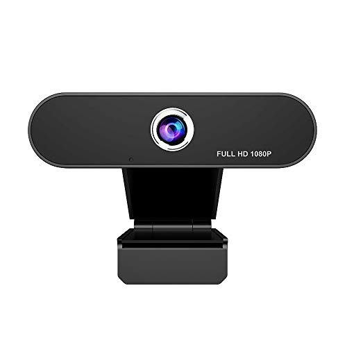 iAmotus Webcam 1080P, Webcam PC con Micrófono de Reducción de Ruido, para videollamadas, cámara de computadora portátil para videollamadas Flexible y Ajustable, Compatible con Windows, Android, Linux