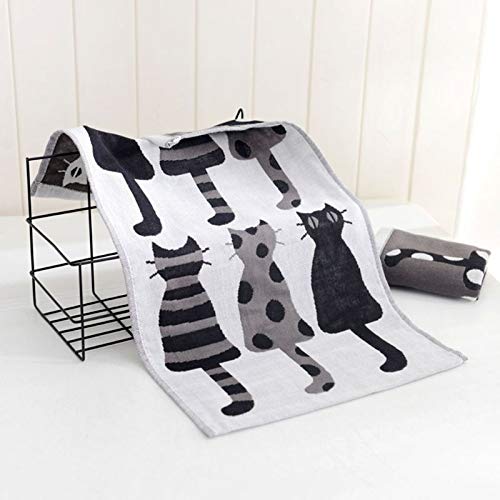 IAMZHL Premium New Children Baby Jacquard Toalla pequeña Rectangular Dibujos Animados Niños Toallas de baño Toalla de algodón de Tres Capas Absorbente Suave-5 50 x 25 cm
