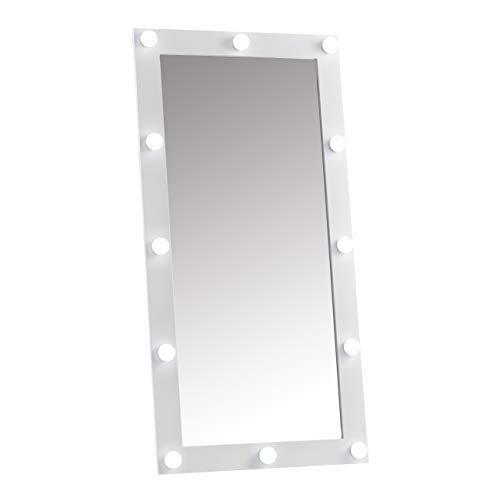 ice cream what's your flavour? Saskia Lujoso Hollywood Espejo de Maquillaje para Colgar en la Pared con Luces de Leds y Regulador de Intensidad para el Dormitorio (Blanco)