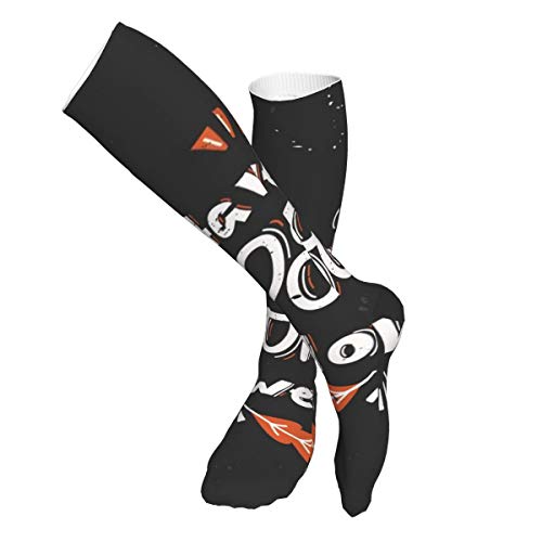 iksrgfvb Vector tarjeta de felicitación de Halloween, folleto, pancarta, plantillas de carteles. Have A SpookySupport cojines gruesos en calcetines de pantorrilla de 3 x 50 pulgadas