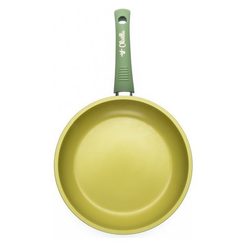 ILLA OL6328 - Sartén antiadherente al aceite de oliva, 100% fabricada en Italia, aluminio, verde, 28 cm