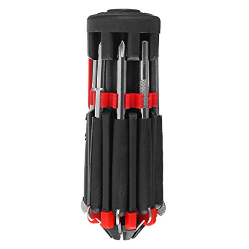 ILS - 8 en 1 Multifuncional Destornillador Móvil Relojes Reparación Electrodomésticos Herramientas con Luz