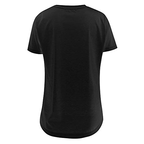 iMixCity Camiseta de Verano para Mujer Cute Labios Pestañas Impreso Manga Corta Tops Blusa Casual Señoras Camisetas de Algodón (4XL: 44/46, Negro)