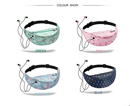 Impermeables Riñoneras Deportivas Bolso de Cintura Paquetes de Riñoneras Running Hombre Dama de impresión de Colores Mujeres Niñas Cinturón Bolsas Bolsas Dinero Viajes Montañismo (Licorne)