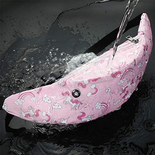 Impermeables Riñoneras Deportivas Bolso de Cintura Paquetes de Riñoneras Running Hombre Dama de impresión de Colores Mujeres Niñas Cinturón Bolsas Bolsas Dinero Viajes Montañismo (Licorne)