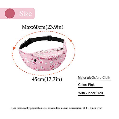 Impermeables Riñoneras Deportivas Bolso de Cintura Paquetes de Riñoneras Running Hombre Dama de impresión de Colores Mujeres Niñas Cinturón Bolsas Bolsas Dinero Viajes Montañismo (Licorne)