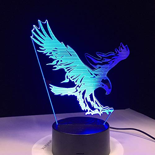 Increíble Forma de águila voladora luz de Noche Colorida lámpara de Mesa de Dibujos Animados de águila para Oficina Hotel Dormitorio Bar Sensor táctil