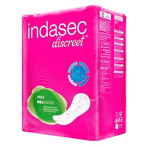 Indasec Discreet Compresa Mini, 20Uds+REGALO 10Uds