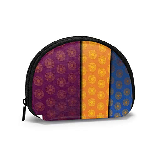 India Detallada fácilmente editable Diwali Mujeres niñas Shell cosmético Maquillaje Bolsa de Almacenamiento al Aire Libre Compras Monedero Organizador de Cartera