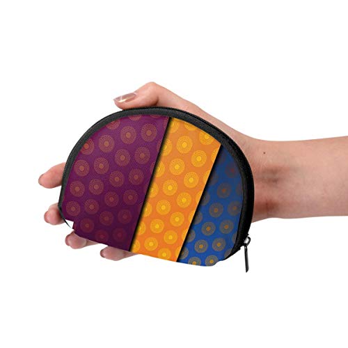 India Detallada fácilmente editable Diwali Mujeres niñas Shell cosmético Maquillaje Bolsa de Almacenamiento al Aire Libre Compras Monedero Organizador de Cartera